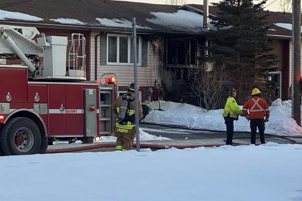 Fire damages part of duplex on Renfrew Street
